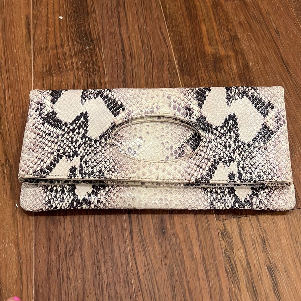 Henri Bendel Snakeskin Clutch